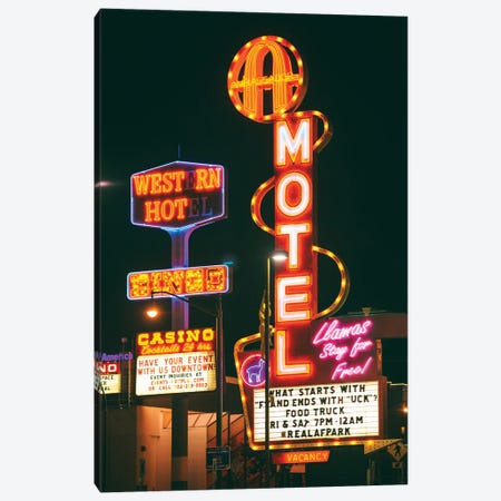 American West - Casino Motel Vegas Canvas Print #PHD2159} by Philippe Hugonnard Art Print