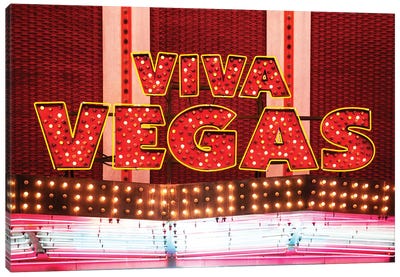 American West - Viva Vegas Canvas Art Print - Las Vegas Art