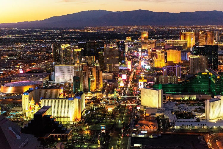 American West - Las Vegas Skyline At Dusk