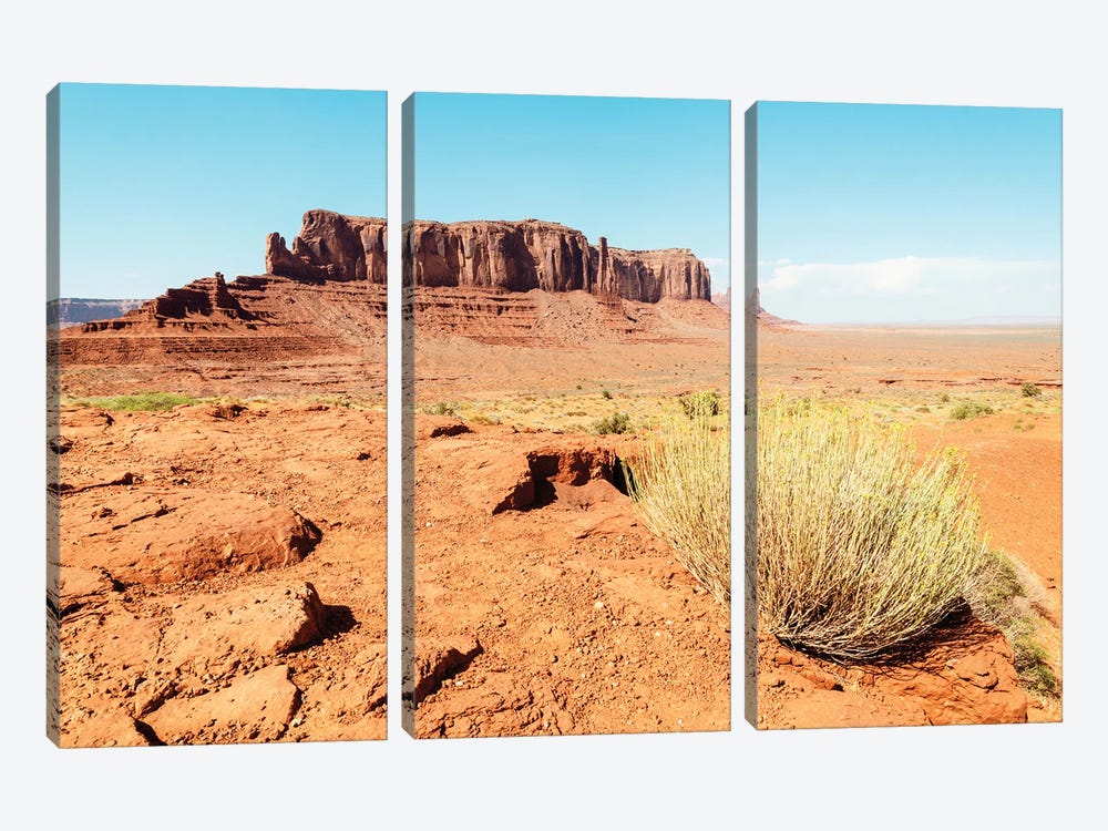 American West - Navajo Monument Valley I by Philippe Hugonnard 3-piece Canvas Print