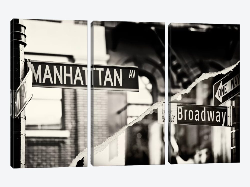 Manhattan Signs by Philippe Hugonnard 3-piece Canvas Print