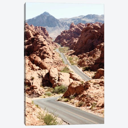 American West - Valley Of Fire Road Canvas Print #PHD2259} by Philippe Hugonnard Canvas Wall Art
