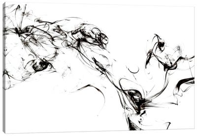 Abstract Black Smoke - Spirit Mood Canvas Art Print - Abstract Smoke