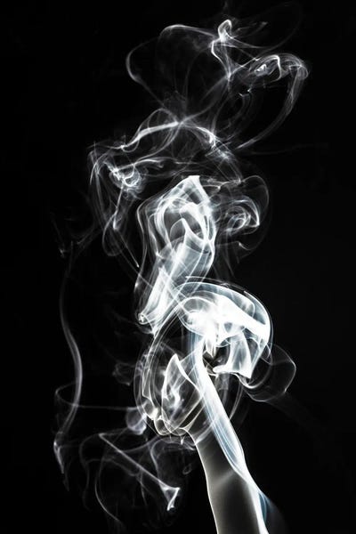Abstract Photography: Abstract White Smoke - Seahorse by Philippe Hugonnard