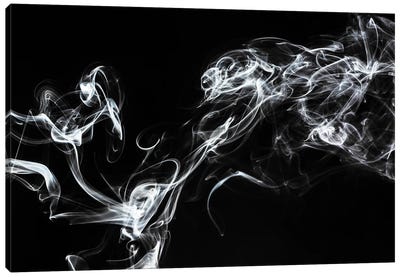 Abstract White Smoke - Spirit Mood Canvas Art Print - Abstract Smoke