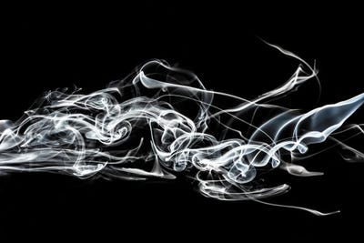 Abstract White Smoke - Shark by Philippe Hugonnard canvas print