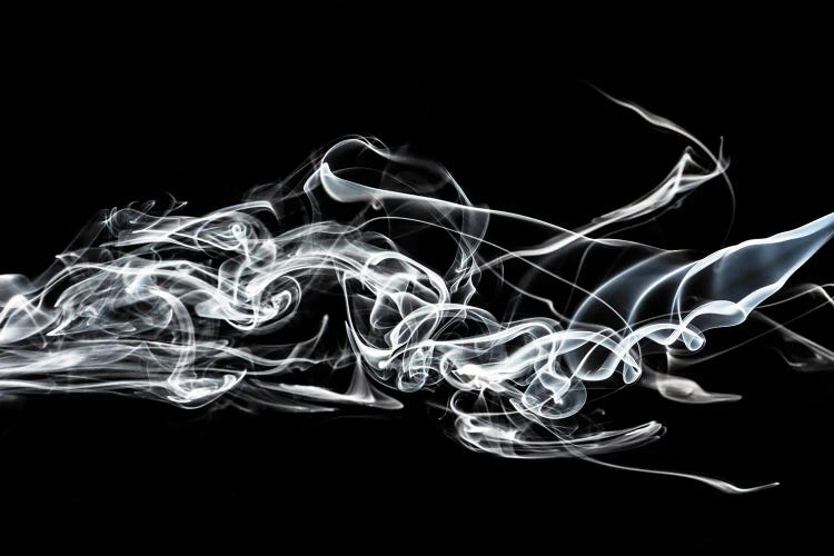 Abstract White Smoke - Shark by Philippe Hugonnard wall art