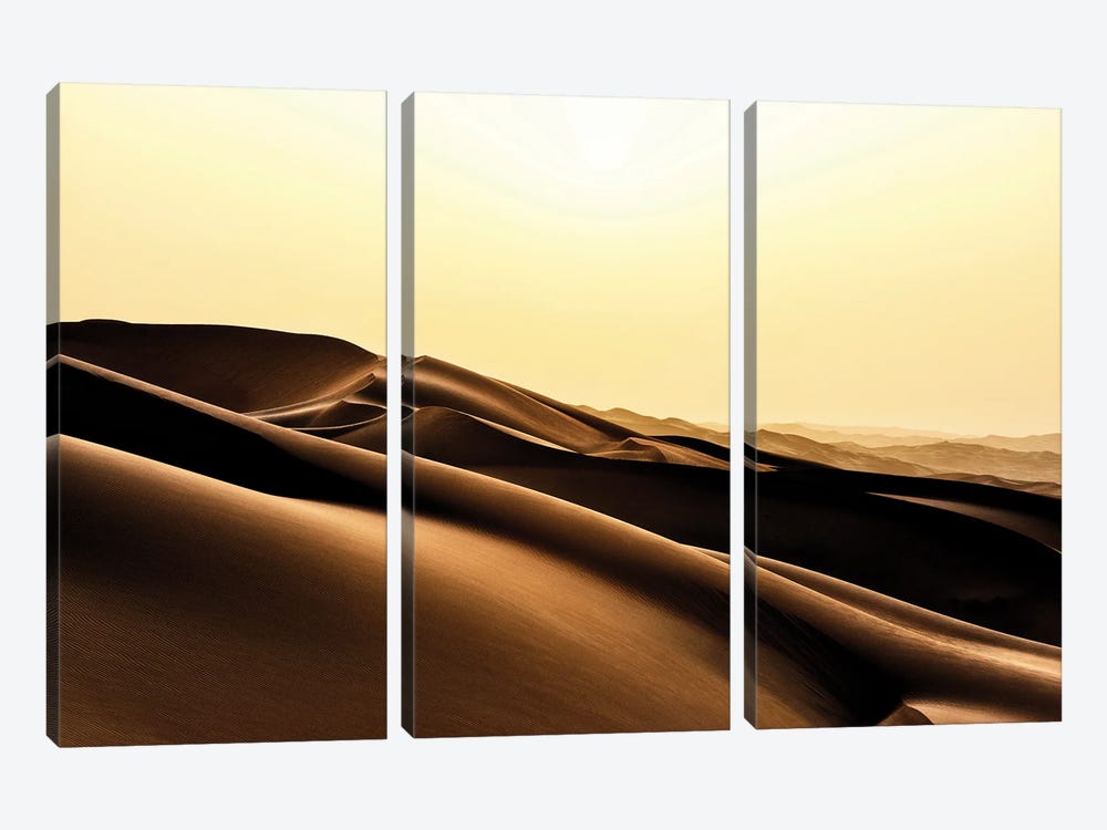 Wild Sand Dunes - Desert Sunset by Philippe Hugonnard 3-piece Canvas Print