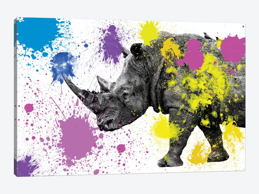 Rhino  by Philippe Hugonnard 1-piece Canvas Print