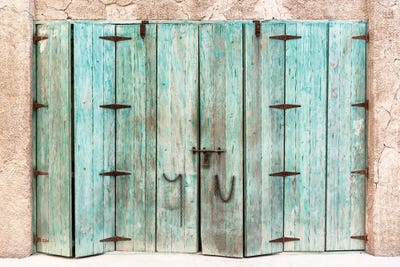 Desert Home - Antique Wooden Shutters by Philippe Hugonnard canvas print