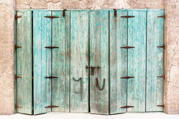 Doors: Desert Home - Antique Wooden Shutters by Philippe Hugonnard