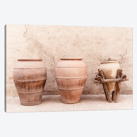 Desert Home - Three Terracotta Jars Canvas Print #PHD2408} by Philippe Hugonnard Canvas Print