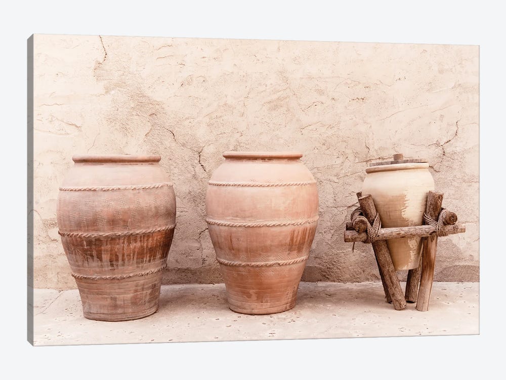 Desert Home - Three Terracotta Jars by Philippe Hugonnard 1-piece Art Print