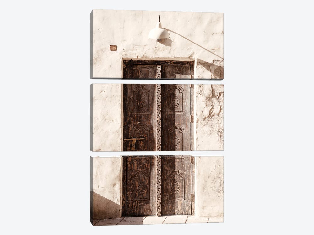 Desert Home - Old Brown Door by Philippe Hugonnard 3-piece Canvas Wall Art