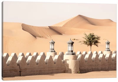 Desert Home - Follow The Wall Canvas Art Print - Middle Eastern Décor