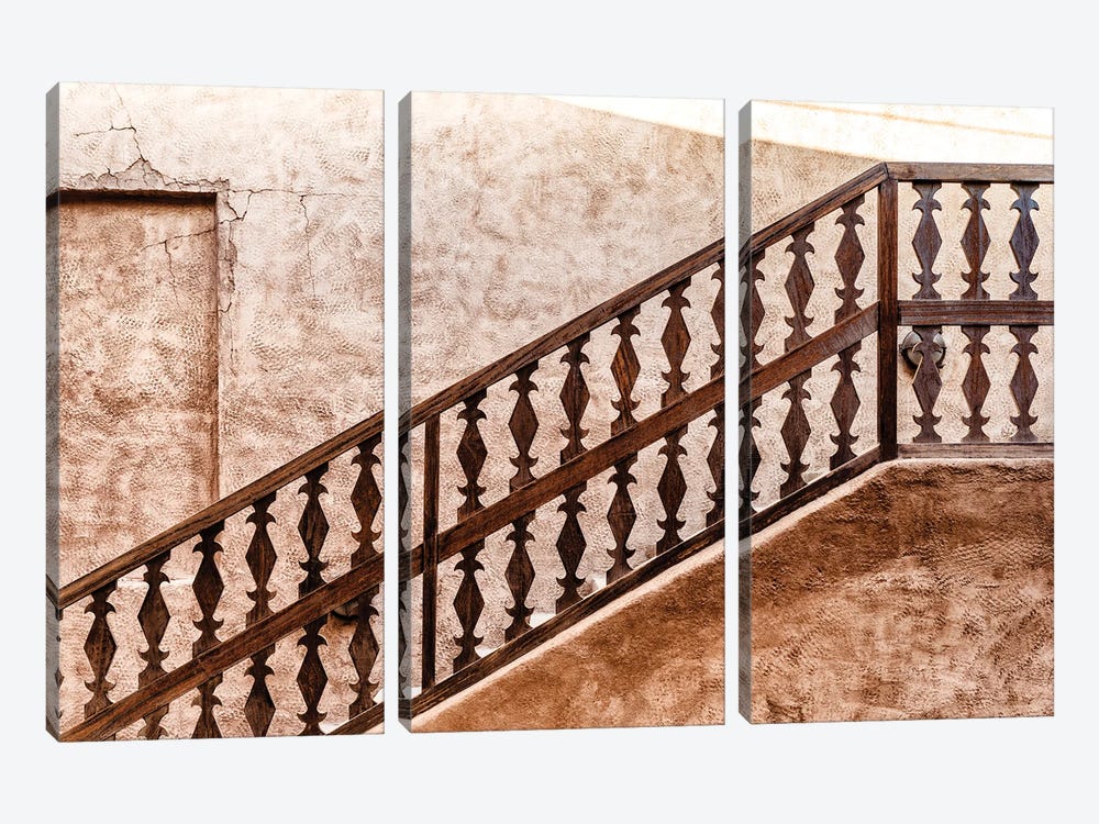 Desert Home - Climbing Stairs by Philippe Hugonnard 3-piece Canvas Art Print