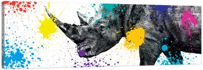Rhino Portrait V Canvas Art Print - Color Pop Photography