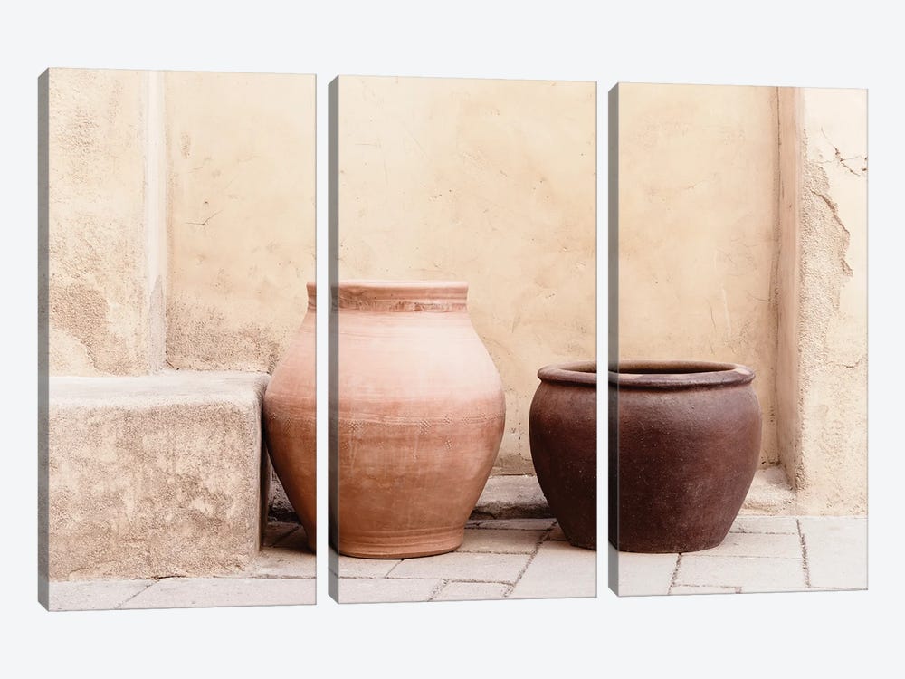 Desert Home - Terracotta Pots by Philippe Hugonnard 3-piece Canvas Art Print