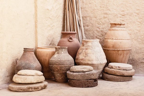 Middle Eastern Décor: Desert Home - Antique Pots And Jars by Philippe Hugonnard