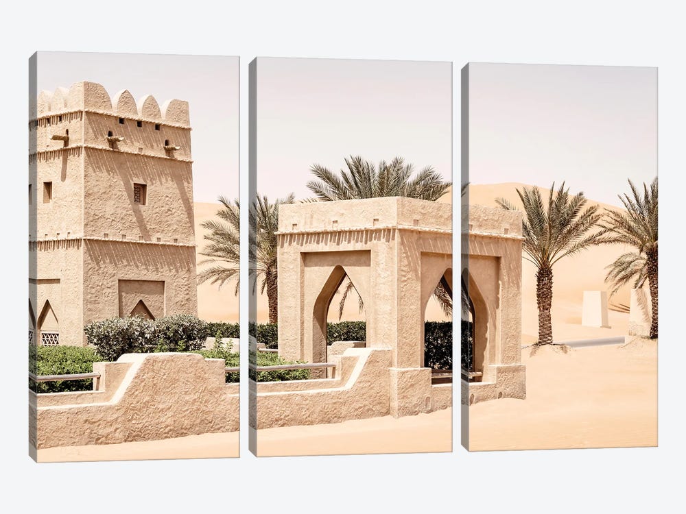 Desert Home - In The Middle Of The Dunes by Philippe Hugonnard 3-piece Canvas Wall Art
