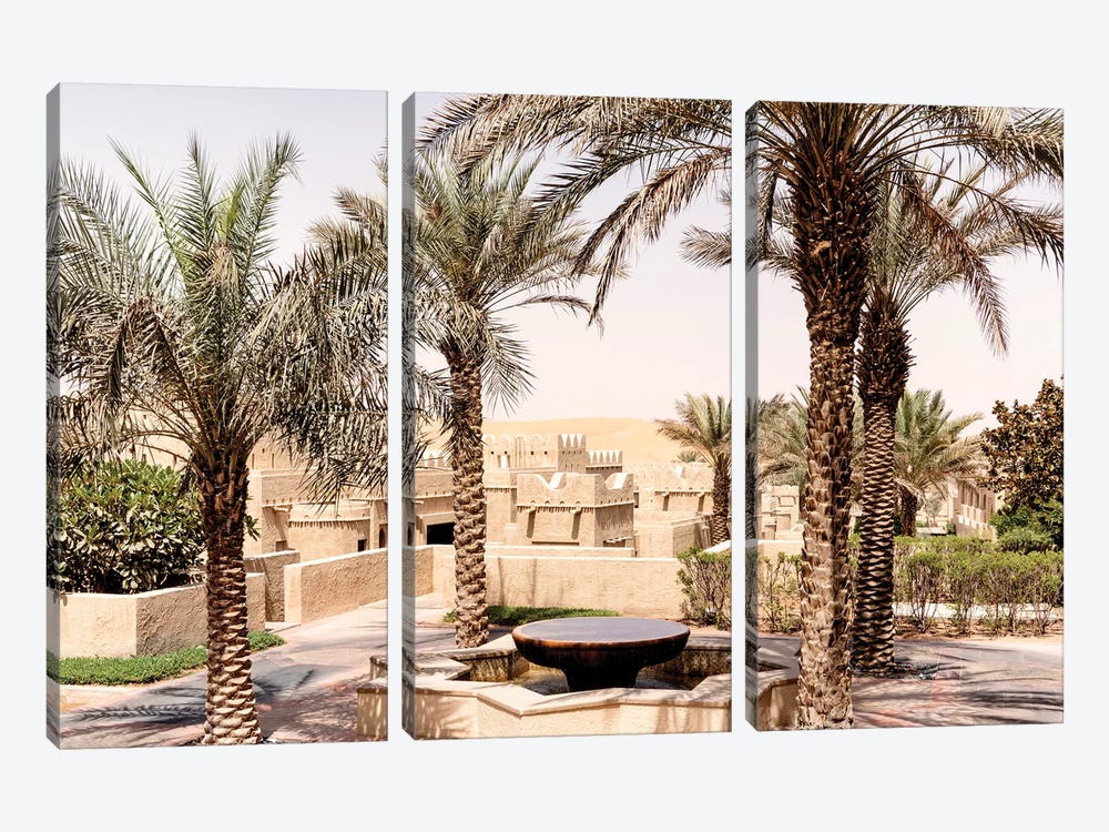 Desert Home - Among The Palm Trees by Philippe Hugonnard 3-piece Art Print