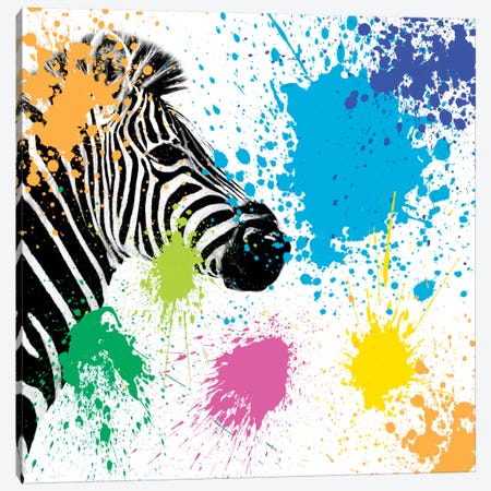 Zebra Canvas Print #PHD245} by Philippe Hugonnard Canvas Print