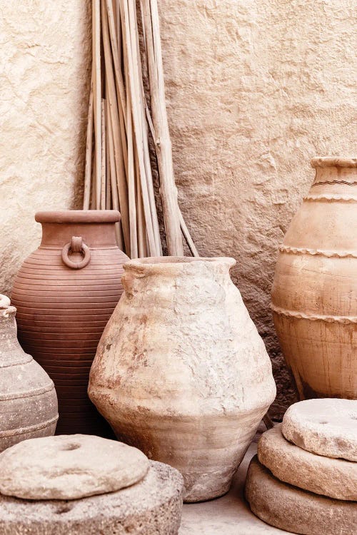 Desert Home - Antique Terracotta Jars by Philippe Hugonnard wall art