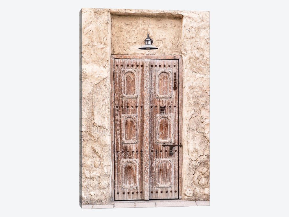 Desert Home - Ancient Antique Wooden Door by Philippe Hugonnard 1-piece Canvas Artwork