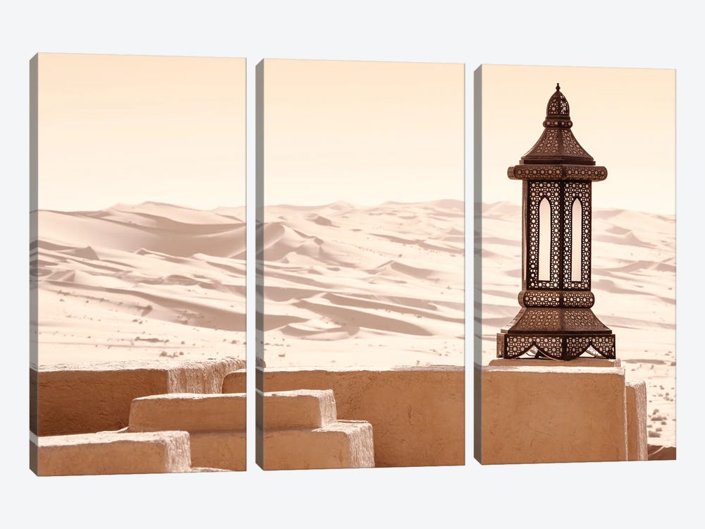 Desert Home - Lantern Sunrise by Philippe Hugonnard 3-piece Canvas Print