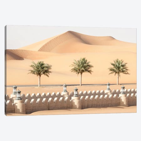 Desert Home - Three Palm Trees Canvas Print #PHD2496} by Philippe Hugonnard Art Print