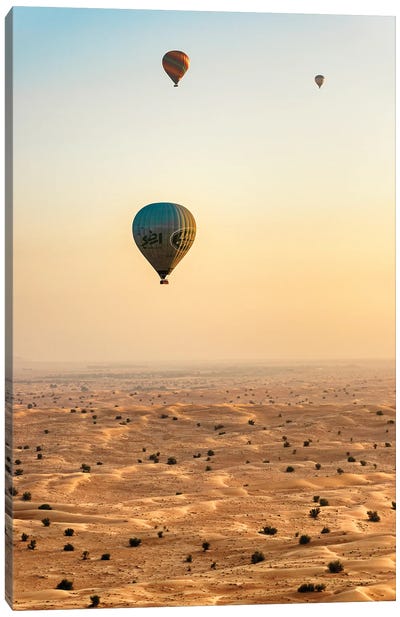 Dubai UAE - Wonderful Hot Air Balloons Sunrise Canvas Art Print - Dubai Art