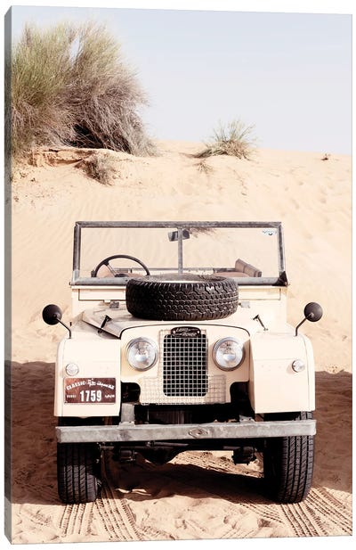 Dubai UAE - Land Rover Desert Canvas Art Print - United Arab Emirates Art