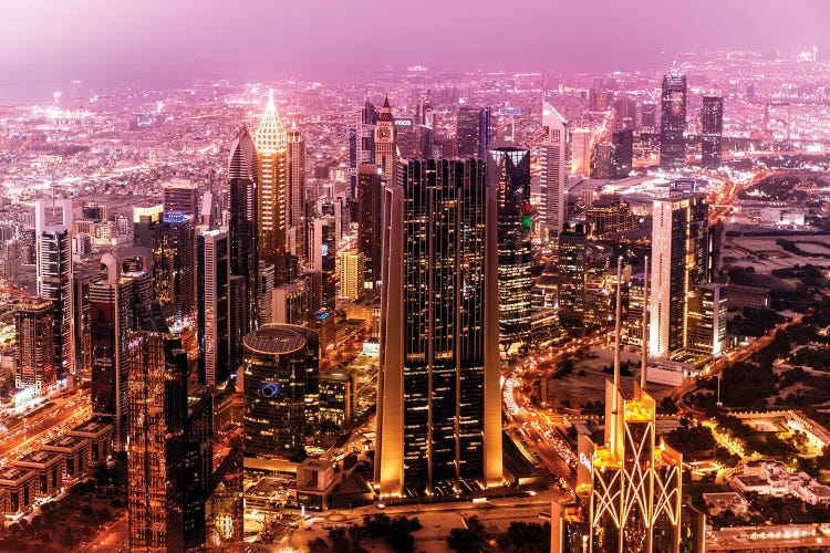 Dubai UAE - At Night by Philippe Hugonnard wall art