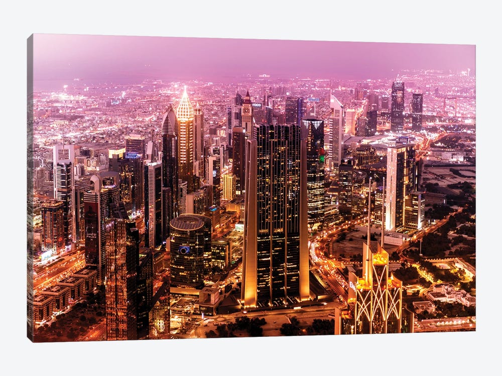 Dubai UAE - At Night by Philippe Hugonnard 1-piece Art Print