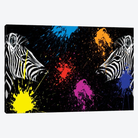 Zebras Face to Face II Canvas Print #PHD250} by Philippe Hugonnard Canvas Print