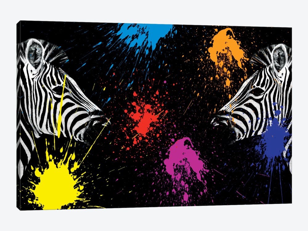 Zebras Face to Face II by Philippe Hugonnard 1-piece Canvas Art