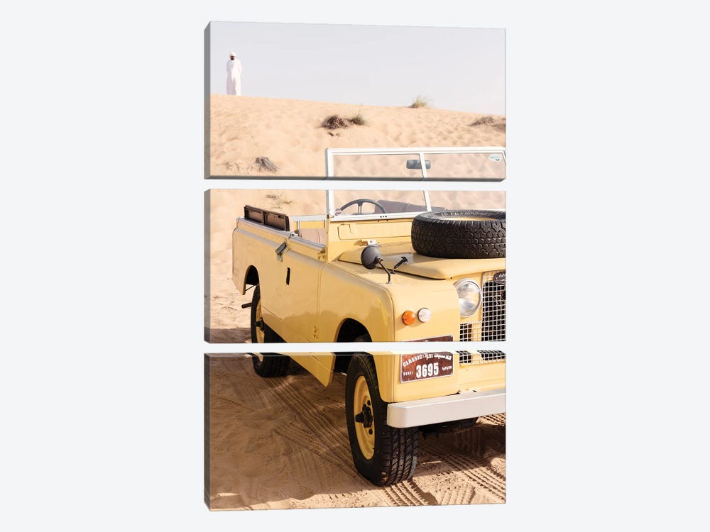 Dubai UAE - Land Rover Vintage by Philippe Hugonnard 3-piece Canvas Art Print