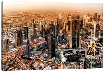 Dubai UAE - Cityscape Canvas Art Print - United Arab Emirates Art