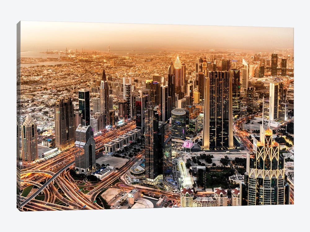 Dubai UAE - Cityscape by Philippe Hugonnard 1-piece Canvas Artwork