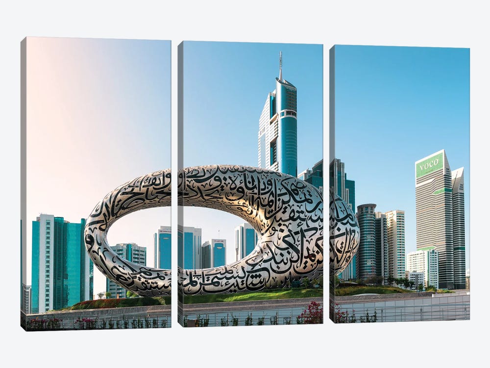 Dubai UAE - Museum Of The Future by Philippe Hugonnard 3-piece Canvas Art Print