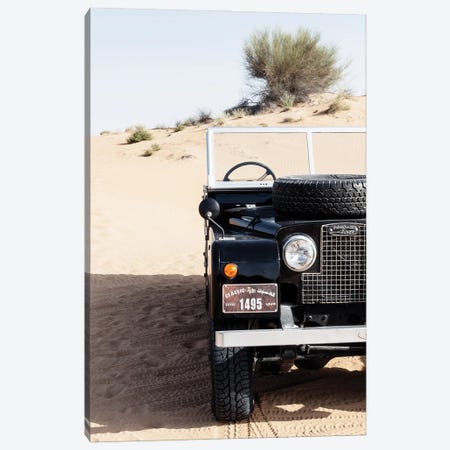 Dubai UAE - Vintage Black Land Rover Canvas Print #PHD2533} by Philippe Hugonnard Art Print