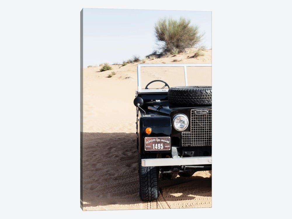 Dubai UAE - Vintage Black Land Rover by Philippe Hugonnard 1-piece Canvas Artwork
