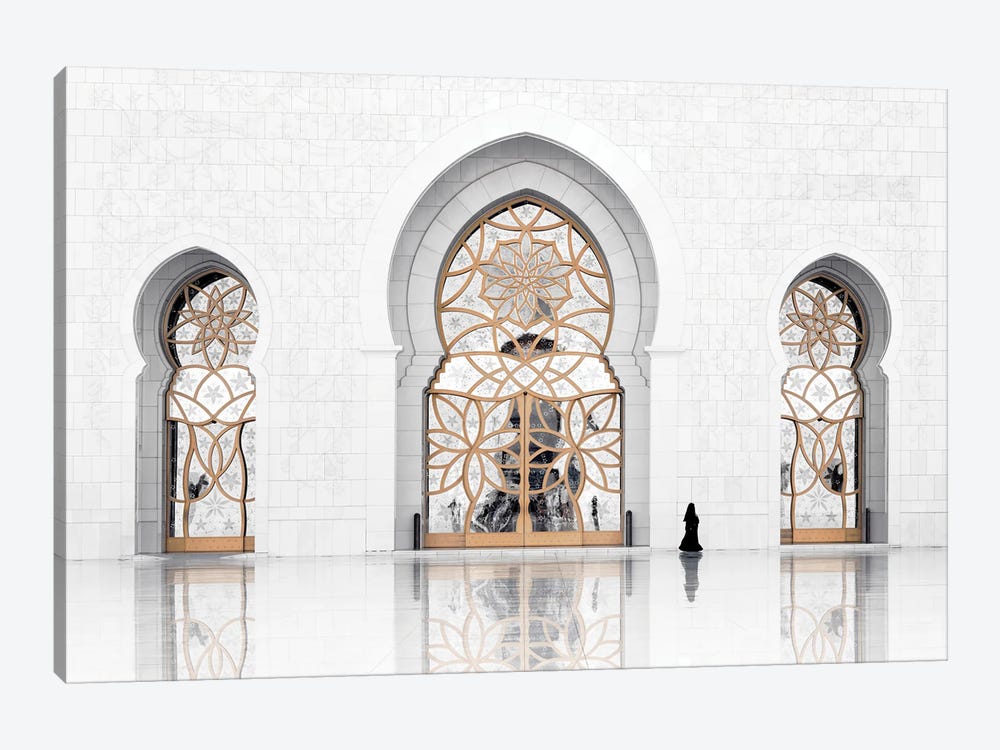 White Mosque - Reflection by Philippe Hugonnard 1-piece Canvas Art Print
