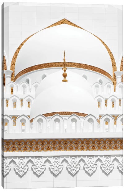 White Mosque - Overlay Canvas Art Print - United Arab Emirates Art