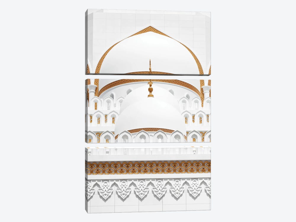 White Mosque - Overlay by Philippe Hugonnard 3-piece Canvas Wall Art