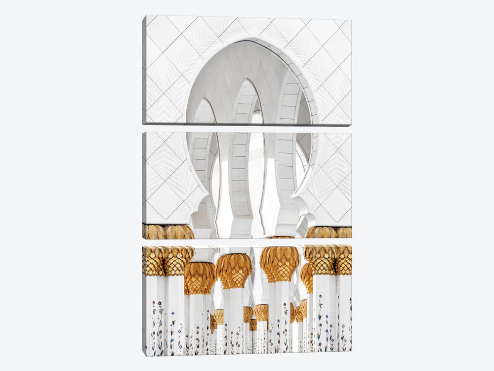 White Mosque - Arch by Philippe Hugonnard 3-piece Canvas Print