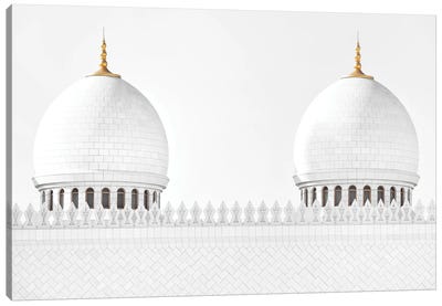 White Mosque - Symmetry Canvas Art Print - Middle Eastern Décor