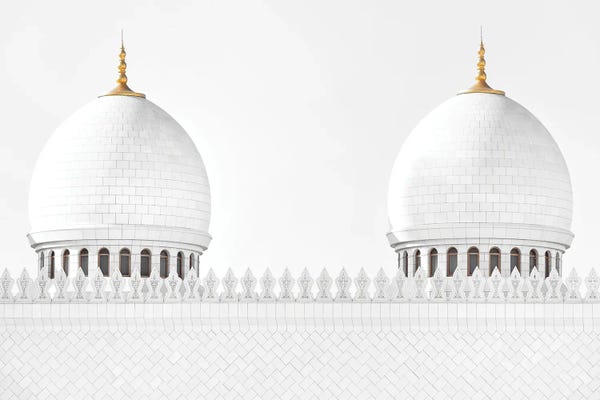 United Arab Emirates: White Mosque - Symmetry by Philippe Hugonnard