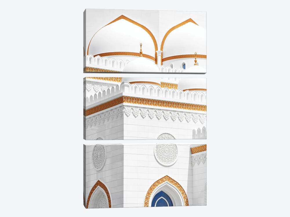 White Mosque - Amazing Facade by Philippe Hugonnard 3-piece Canvas Art