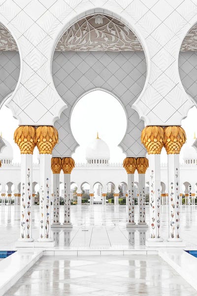 United Arab Emirates: White Mosque - Courtyard by Philippe Hugonnard